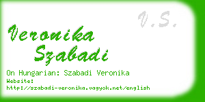 veronika szabadi business card